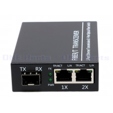 OHZ-1G1F-2E SFP 千兆1光2電SFP光電轉換器 網路交換機 1光2電SFP光電轉換器 千兆SFP光纖轉換器 